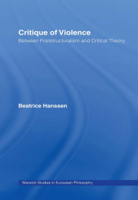 Omslagafbeelding: Critique of Violence 1st edition 9780415223409