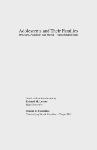 Titelbild: Adolescents and Their Families 1st edition 9780815332930
