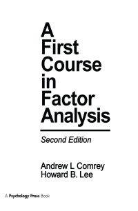 Imagen de portada: A First Course in Factor Analysis 2nd edition 9780805810622