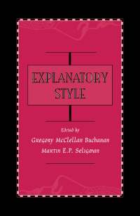 Cover image: Explanatory Style 1st edition 9780805809244