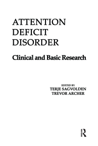 Immagine di copertina: Attention Deficit Disorder 1st edition 9781138964105