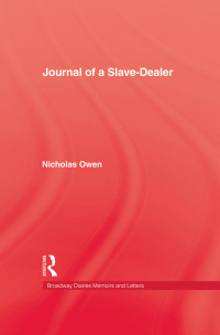 Cover image: Journal Of A Slave-Dealer 1st edition 9780710313447