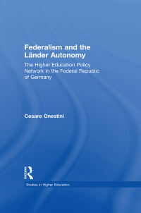Imagen de portada: Federalism and the Lander Autonomy 1st edition 9781138990975