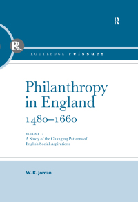 Cover image: Philanthropy in England 1st edition 9780415401937