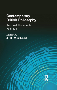 Imagen de portada: Contemporary British Philosophy 1st edition 9780415295550