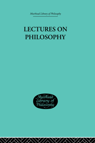 Cover image: Lectures on Philosophy 1st edition 9780415295499