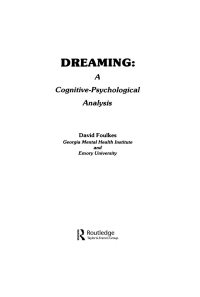 Cover image: Dreaming 1st edition 9780898595536