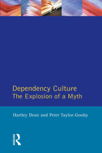 Cover image: Dependency Culture 1st edition 9780745012261