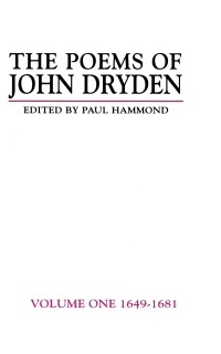 Cover image: The Poems of John Dryden: Volume One 1st edition 9780582492134