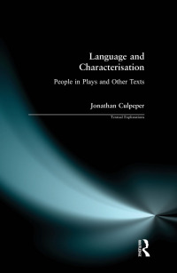 Cover image: Language and Characterisation 1st edition 9780582357532