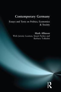 Imagen de portada: Contemporary Germany 1st edition 9780582357143