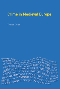 Cover image: Crime in Medieval Europe 1st edition 9780582326767