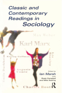 Cover image: Classic and Contemporary Readings in Sociology 1st edition 9780582320239