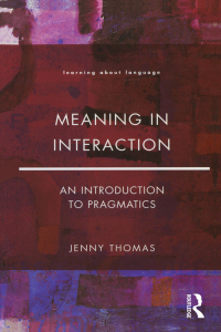 Imagen de portada: Meaning in Interaction 1st edition 9780582291515