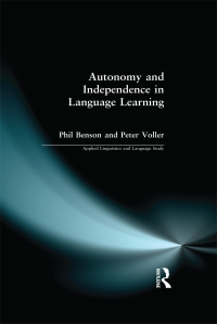 Immagine di copertina: Autonomy and Independence in Language Learning 1st edition 9781138152410
