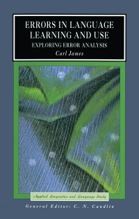 Cover image: Errors in Language Learning and Use 1st edition 9781138836723