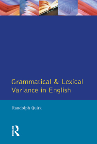Imagen de portada: Grammatical and Lexical Variance in English 1st edition 9781138163553