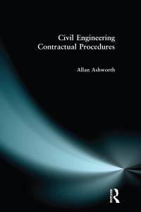 Cover image: Civil Engineering Contractual Procedures 1st edition 9781138180376