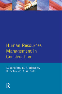 Immagine di copertina: Human Resources Management in Construction 1st edition 9780582090330