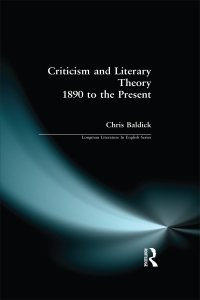 Immagine di copertina: Criticism and Literary Theory 1890 to the Present 1st edition 9781138137134