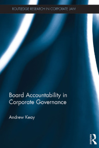 Imagen de portada: Board Accountability in Corporate Governance 1st edition 9780415725538