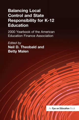Imagen de portada: Balancing Local Control and State Responsibility for K-12 Education 1st edition 9781883001964