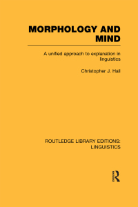 Titelbild: Morphology and Mind (RLE Linguistics C: Applied Linguistics) 1st edition 9781138976467
