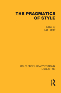 Cover image: The Pragmatics of Style 1st edition 9781138998056