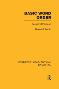 Imagen de portada: Basic Word Order (RLE Linguistics B: Grammar) 1st edition 9781138964426