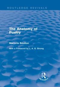 Imagen de portada: The Anatomy of Poetry (Routledge Revivals) 1st edition 9780415722247