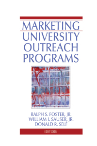 Cover image: Marketing University Outreach Programs 1st edition 9781138980501