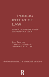 Omslagafbeelding: Public Interest Law 1st edition 9780824076368
