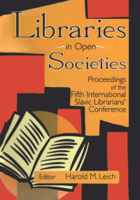 Cover image: Libraries in Open Societies 1st edition 9781138995390