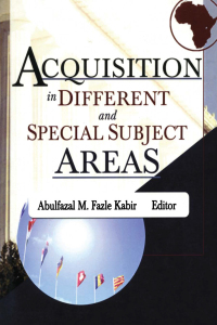 Titelbild: Acquisition in Different and Special Subject Areas 1st edition 9780789022905
