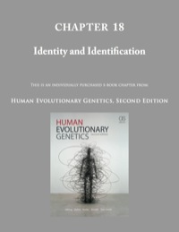 Cover image: Chapter 18 - Identity and Identification (Human Evolutionary Genetics) 2nd edition 9780815341482