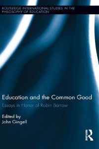 Cover image: Education and the Common Good 1st edition 9781138286542
