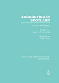 Cover image: Accounting in Scotland (RLE Accounting) 1st edition 9780415720137