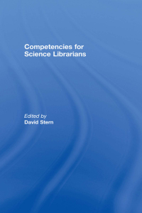 Imagen de portada: Competencies for Science Librarians 1st edition 9781138971356