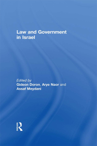 Imagen de portada: Law and Government in Israel 1st edition 9781138979499