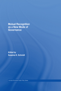 Imagen de portada: Mutual Recognition as a New Mode of Governance 1st edition 9780415418539