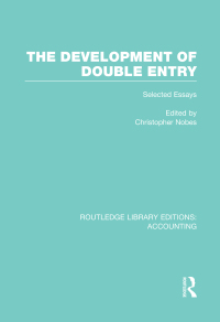Imagen de portada: The Development of Double Entry (RLE Accounting) 1st edition 9780415717953