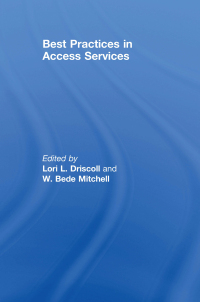 Imagen de portada: Best Practices in Access Services 1st edition 9780789038524
