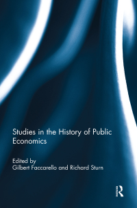 Cover image: Studies in the History of Public Economics 1st edition 9780415695145