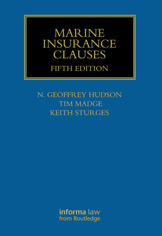 Cover image: Marine Insurance Clauses 5th edition 9781032919935