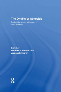 Cover image: The Origins of Genocide 1st edition 9780415851305