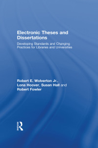 Omslagafbeelding: Electronic Theses and Dissertations 1st edition 9780789031761