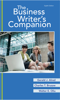 Cover image: The Business Writer's Companion 8th edition 9781319044763