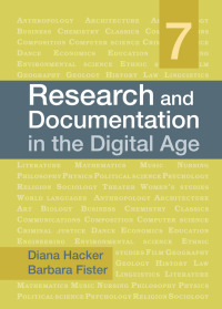 Cover image: Research and Documentation in the Digital Age 7th edition 9781319152437