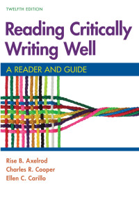 Cover image: Reading Critically, Writing Well 12th edition 9781319194475