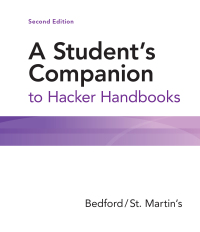 Cover image: A Student's Companion to Hacker Handbooks 2nd edition 9781319244217